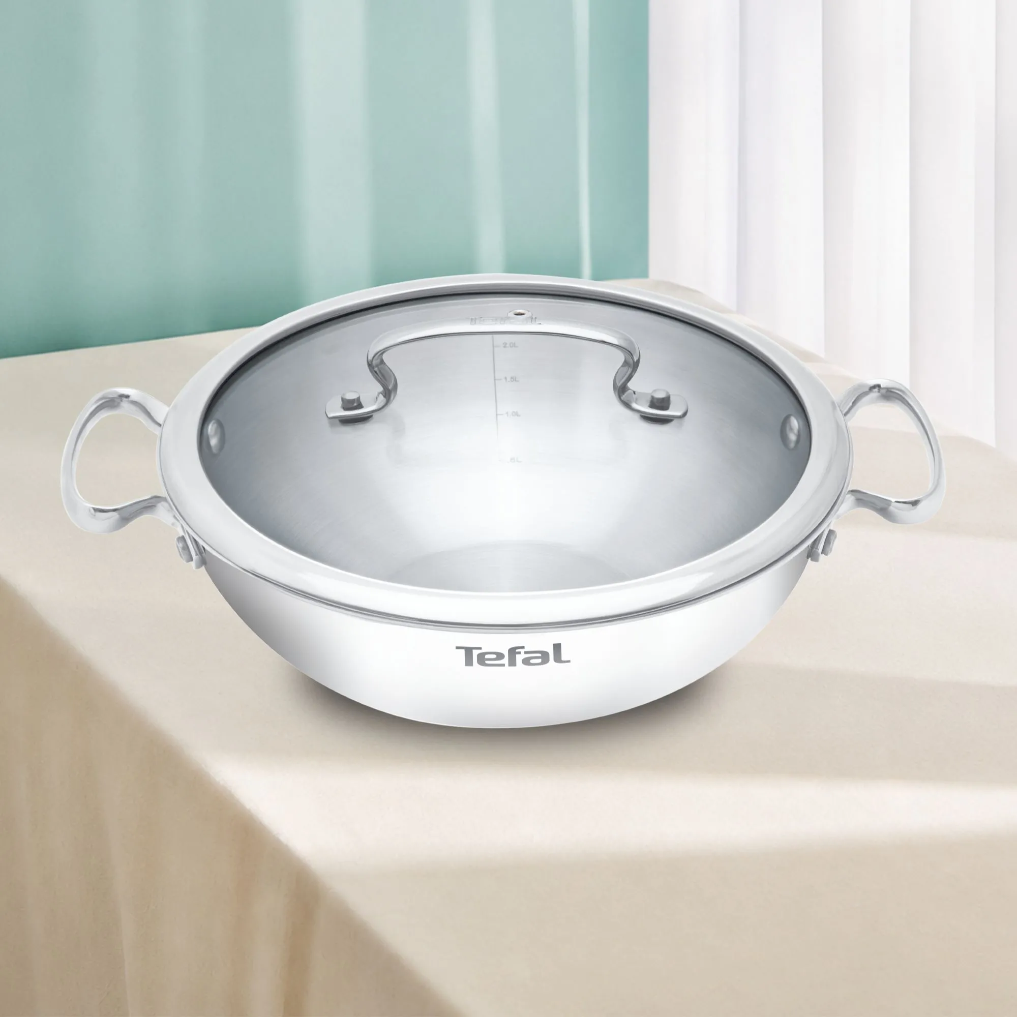 Intensium Tri-Ply Stainless Steel Kadai 30 Cm With Glass Lid