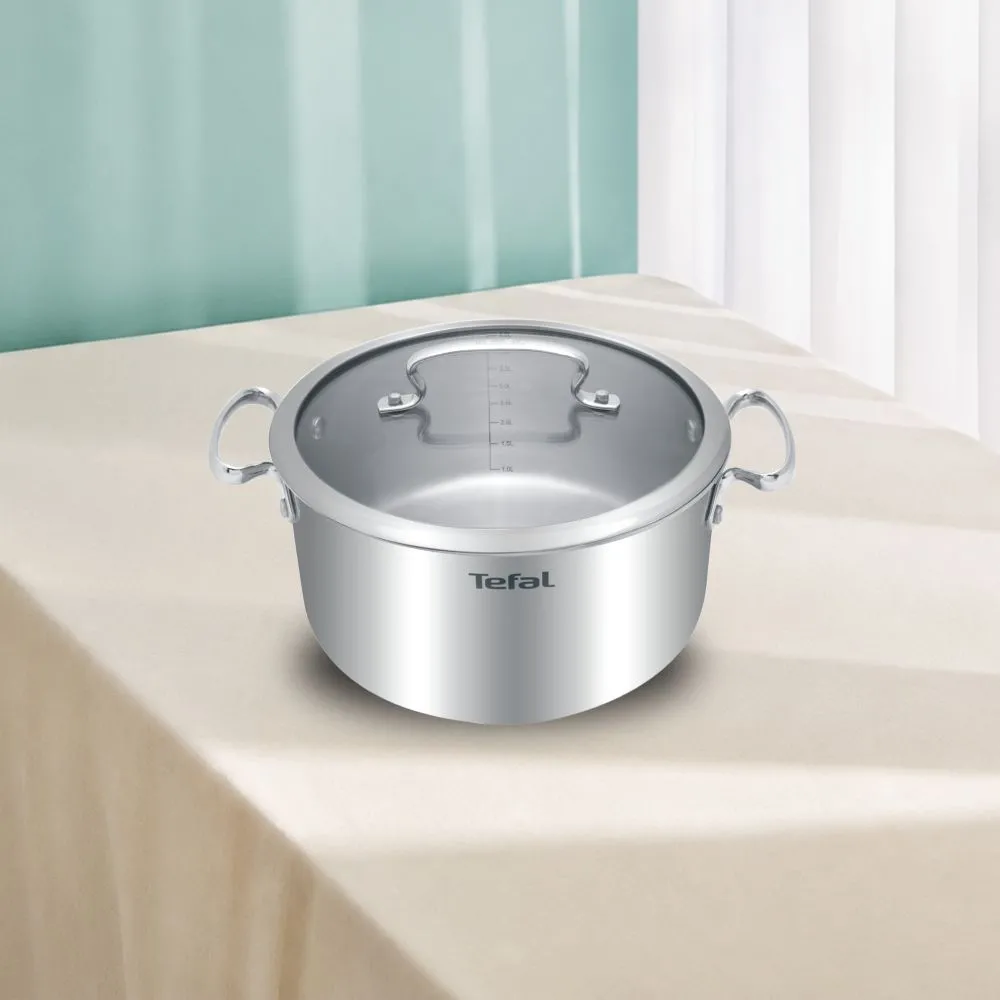 Intensium Tri-Ply Stainless Steel Casserole 28 cm With Glass Lid