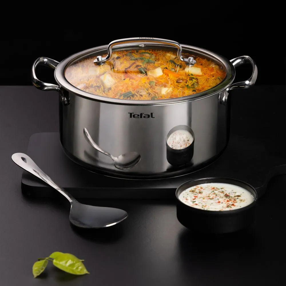 Intensium Tri-Ply Stainless Steel Casserole 24 cm With Glass Lid