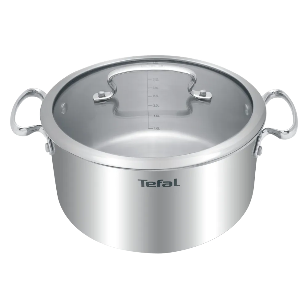 Intensium Tri-Ply Stainless Steel Casserole 28 cm With Glass Lid