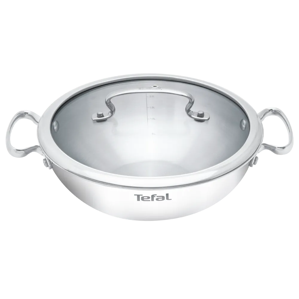 Intensium Tri-Ply Stainless Steel Kadai 26 Cm With Glass Lid