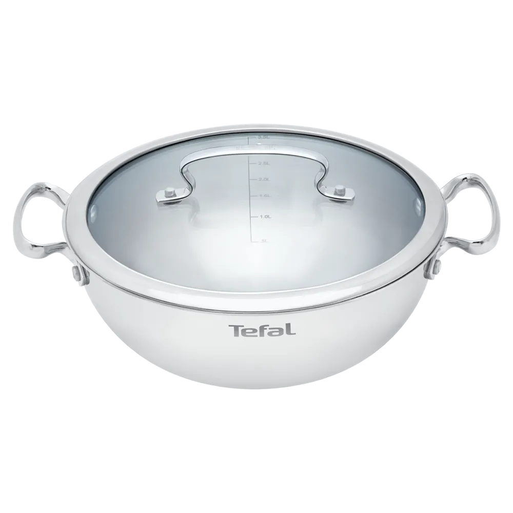 Intensium Tri-Ply Stainless Steel Deep Kadai 24 cm With Glass Lid